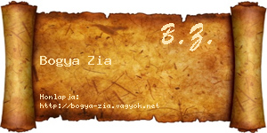 Bogya Zia névjegykártya